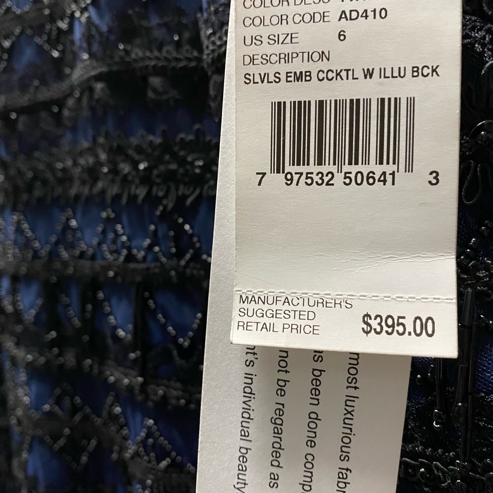 Aidan Mattox geometric beaded sleeveless cocktail dress - Picture 7 of 7